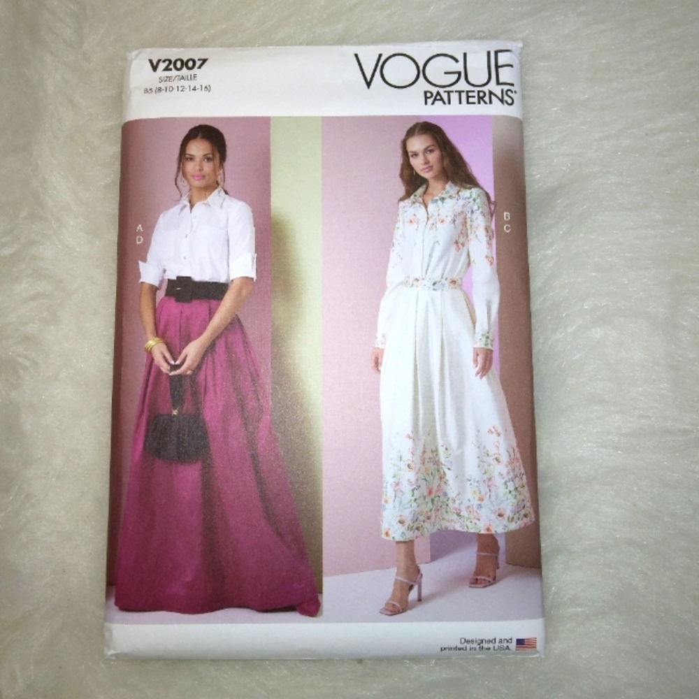 VOGUE V2007 Sz 8-16 Misses' 2 Piece Dress With Variations